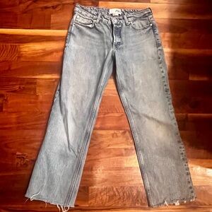 Zara Women's Faded Blue Flare Jeans size 4